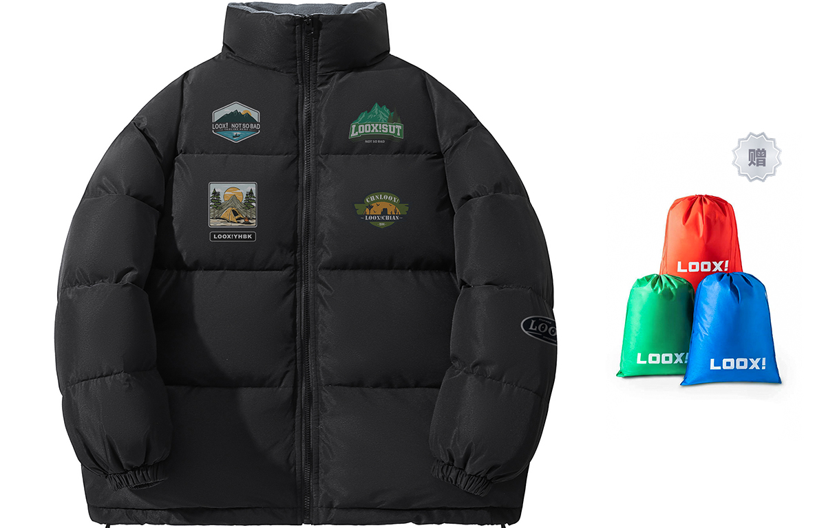 LOOX! Унисекс пуховик, Black (Fleece-Lined)